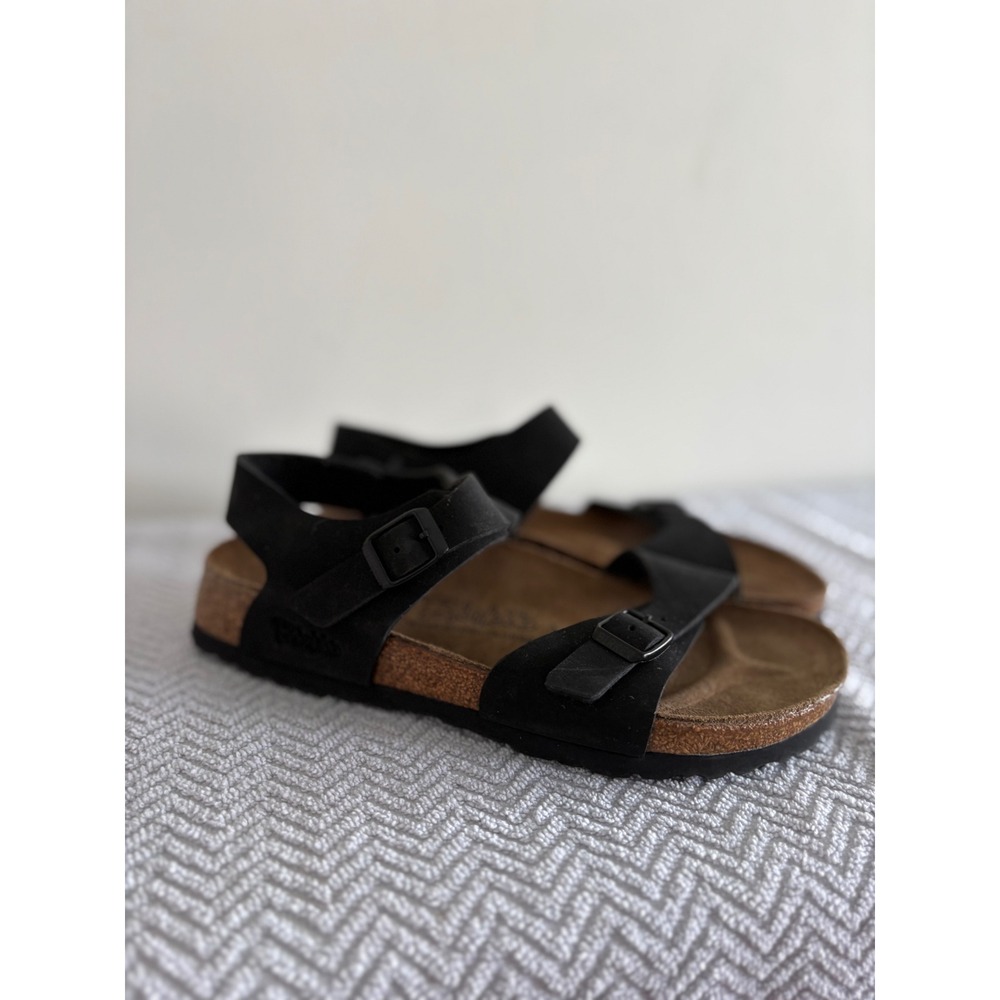Birkis by Birkenstock Black Ankle Strap Sandals 38 L7 M5